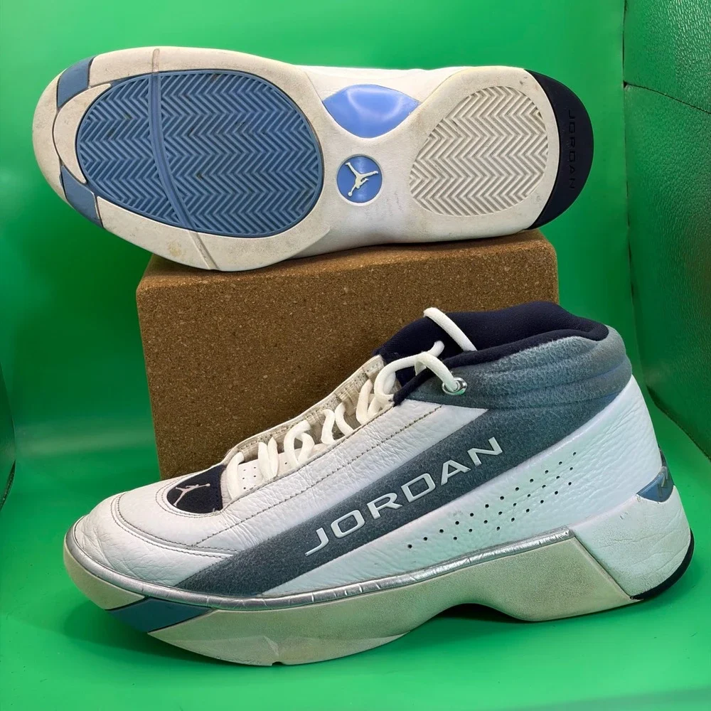 Jordan Jumpman 2020 UNC Basketball Shoes Mens 8.5 White/Blue CD4150-104 Sneakers